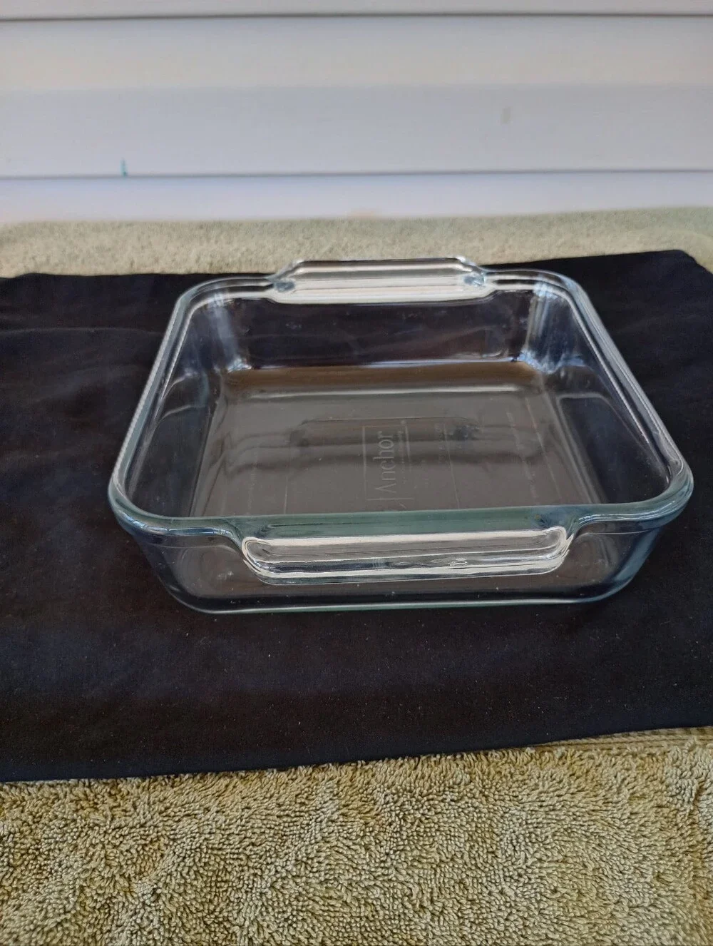 Anchor Hocking Square 8x8 Clear Glass Baking Dish Casserole USA Vintage